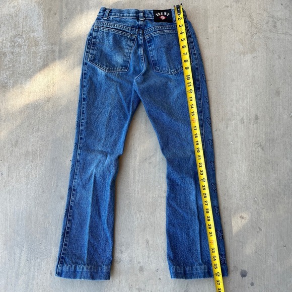 Y2K Low Rise Trust Me Jeans – Butterfly Side Embroidery - Picture 6 of 8